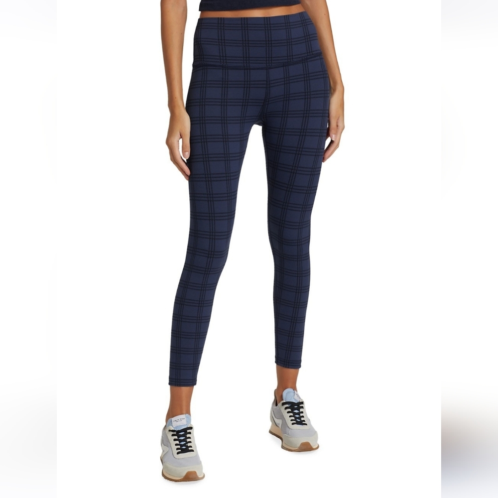 Beyond Yoga Plaid High-Waist Leggings, Beyond Yoga Blue Plaid Legging